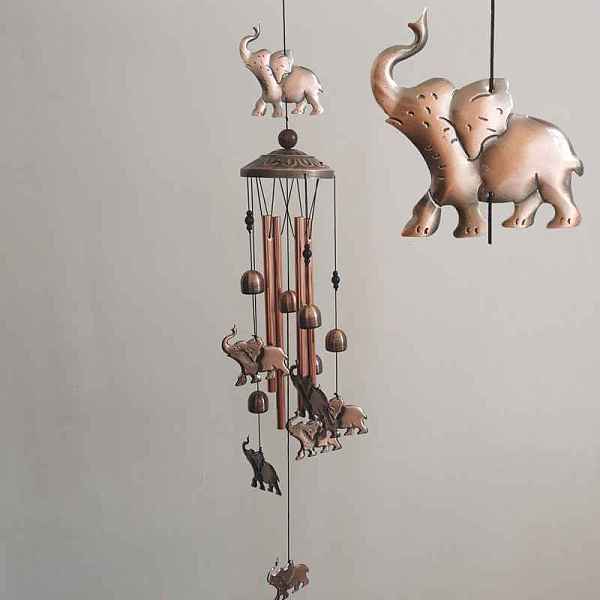 PandaHall Metal Elephant & Tube Wind Chime, Art Hanging Decors for Garden Window Party, Red Copper, 900mm Metal Elephant
PandaHall Metal Elephant & Tube Wind Chime, Art Hanging Decors for Garden Window Party, Red Copper, 900mm Metal Elephant