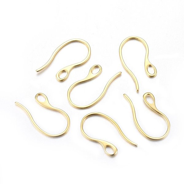 PandaHall 304 Stainless Steel Earring Hooks, with Horizontal Loop, Golden, 22x11.5x1mm, Hole: 3x2mm, 21 Gauge, Pin: 0.7~1mm 304 Stainless...
PandaHall 304 Stainless Steel Earring Hooks, with Horizontal Loop, Golden, 22x11.5x1mm, Hole: 3x2mm, 21 Gauge, Pin: 0.7~1mm 304 Stainless...