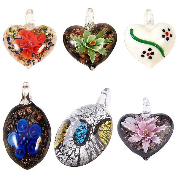 PandaHall SUNNYCLUE Handmade Lampwork Pendants, Mixed Shapes, Mixed Color, 53~54x28~29x12~15mm, Hole: 8mm Lampwork Mixed Shapes Multicolor
PandaHall SUNNYCLUE Handmade Lampwork Pendants, Mixed Shapes, Mixed Color, 53~54x28~29x12~15mm, Hole: 8mm Lampwork Mixed Shapes Multicolor