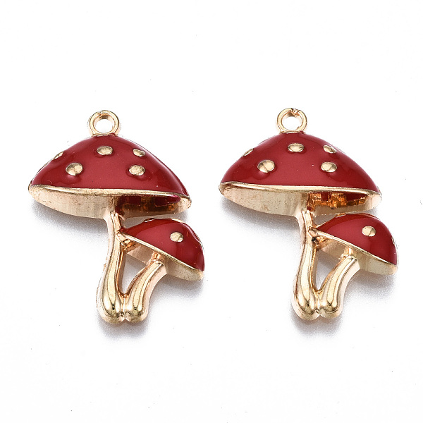 PandaHall Autumn Theme Eco-Friendly Alloy Enamel Pendants, Cadmium Free & Lead Free & Nickel Free, Mushroom, Light Gold, Red, 26.5x20x5mm...
PandaHall Autumn Theme Eco-Friendly Alloy Enamel Pendants, Cadmium Free & Lead Free & Nickel Free, Mushroom, Light Gold, Red, 26.5x20x5mm...