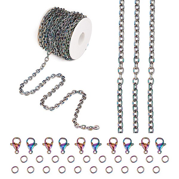 PandaHall DIY Chain Jewelry Set Making Kit, Including Rainbow Color Ion Plating(IP) 304 Stainless Steel 5M Cable Chains & 10Pcs Clasps &...
PandaHall DIY Chain Jewelry Set Making Kit, Including Rainbow Color Ion Plating(IP) 304 Stainless Steel 5M Cable Chains & 10Pcs Clasps &...