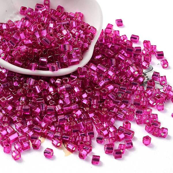 PandaHall Glass Seed Beads, Silver Lined, Square, Camellia, 3~4x3x3mm, Hole: 1.2mm, about 6300pcs/pound Glass Pink
PandaHall Glass Seed Beads, Silver Lined, Square, Camellia, 3~4x3x3mm, Hole: 1.2mm, about 6300pcs/pound Glass Pink