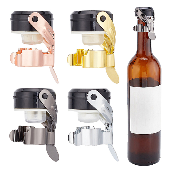 PandaHall BENECREAT 4 Pack Champagne Wine Stopper, 4 Colors Steel Bottle Plug Sealer for Sparkling Wine with ABS Plastic, Leakproof Bubble...
PandaHall BENECREAT 4 Pack Champagne Wine Stopper, 4 Colors Steel Bottle Plug Sealer for Sparkling Wine with ABS Plastic, Leakproof Bubble...