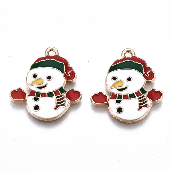 PandaHall Eco-Friendly Alloy Enamel Pendants, Cadmium Free & Lead Free & Nickel Free, Christmas Snowman, Light Gold, White, 23x20x2.5mm...
PandaHall Eco-Friendly Alloy Enamel Pendants, Cadmium Free & Lead Free & Nickel Free, Christmas Snowman, Light Gold, White, 23x20x2.5mm...