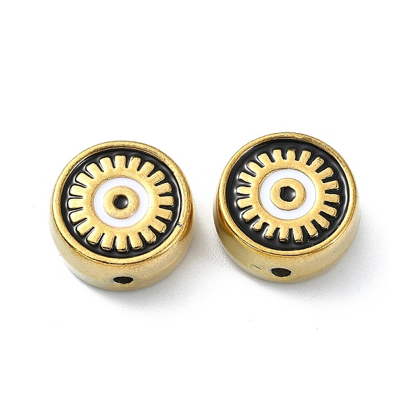 PandaHall Ion Plating(IP) 304 Stainless Steel Enamel Beads, Real 18K Gold Plated, Flat Round with Evil Eye, Black, 12x5.5mm, Hole: 1.5mm...
PandaHall Ion Plating(IP) 304 Stainless Steel Enamel Beads, Real 18K Gold Plated, Flat Round with Evil Eye, Black, 12x5.5mm, Hole: 1.5mm...