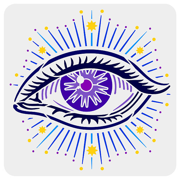 PandaHall PET Hollow Out Drawing Painting Stencils, for DIY Scrapbook, Photo Album, Evil Eye Pattern, 30x30cm Plastic Evil Eye
PandaHall PET Hollow Out Drawing Painting Stencils, for DIY Scrapbook, Photo Album, Evil Eye Pattern, 30x30cm Plastic Evil Eye