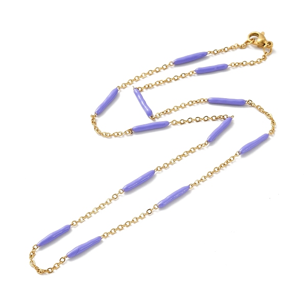 PandaHall Enamel Bar Link Chain Necklace, with Ion Plating(IP) 304 Stainless Steel Curb Chains for Women, Golden, Medium Purple, 17.72 inch...
PandaHall Enamel Bar Link Chain Necklace, with Ion Plating(IP) 304 Stainless Steel Curb Chains for Women, Golden, Medium Purple, 17.72 inch...