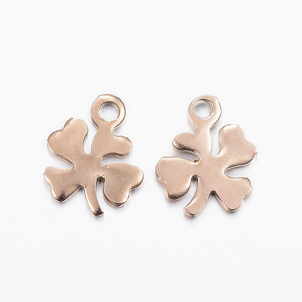 PandaHall Ion Plating(IP) 304 Stainless Steel Charms, Clover, Rose Gold, 11x8x1mm, Hole: 1mm 304 Stainless Steel Clover
PandaHall Ion Plating(IP) 304 Stainless Steel Charms, Clover, Rose Gold, 11x8x1mm, Hole: 1mm 304 Stainless Steel Clover