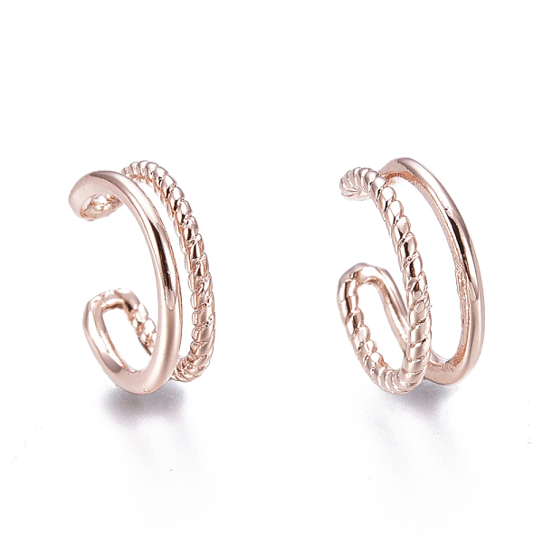 PandaHall Brass Cuff Earrings, Rose Gold, 11.2x11x6mm, Inner Diameter: 8.8mm Brass
PandaHall Brass Cuff Earrings, Rose Gold, 11.2x11x6mm, Inner Diameter: 8.8mm Brass