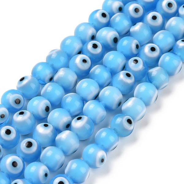 PandaHall Handmade Evil Eye Lampwork Round Bead Strands, Light Blue, 6mm, Hole: 1mm, about 65pcs/strand, 14.17 inch Lampwork Evil Eye
PandaHall Handmade Evil Eye Lampwork Round Bead Strands, Light Blue, 6mm, Hole: 1mm, about 65pcs/strand, 14.17 inch Lampwork Evil Eye