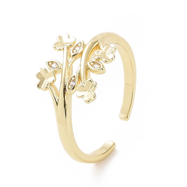 PandaHall Clear Cubic Zirconia Clover & Leaf Open Cuff Ring, Brass Jewelry for Women, Golden, Inner Diameter: 16mm Brass+Cubic Zirconia...
PandaHall Clear Cubic Zirconia Clover & Leaf Open Cuff Ring, Brass Jewelry for Women, Golden, Inner Diameter: 16mm Brass+Cubic Zirconia...