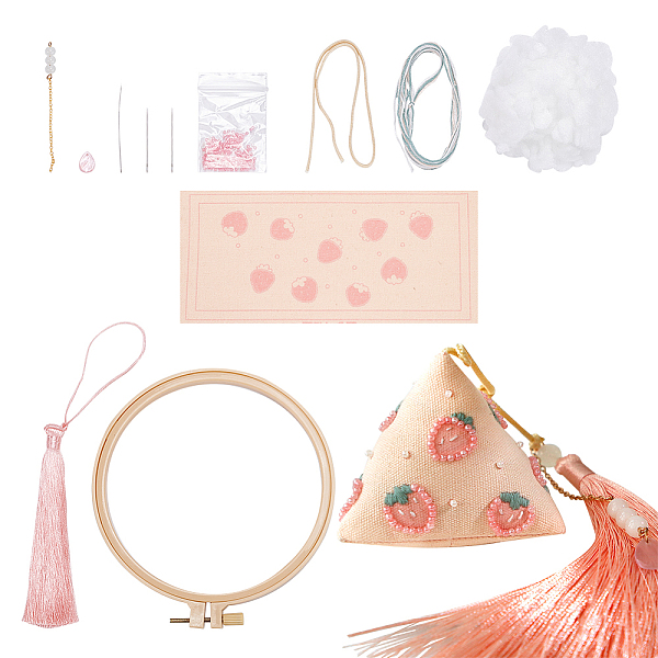 PandaHall DIY Embroidery Zongzi Sachet Pendant Decoration Kits for Dragon Boat Festival, Triangle Sachet with Tassel Embroidery Starter Kit...
PandaHall DIY Embroidery Zongzi Sachet Pendant Decoration Kits for Dragon Boat Festival, Triangle Sachet with Tassel Embroidery Starter Kit...
