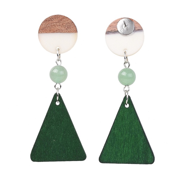 PandaHall Stud Earrings, with Natural Green Aventurine Beads, Pear Wood Pendants, Resin & Wood Pendants and Brass Findings, Flat Round and...
PandaHall Stud Earrings, with Natural Green Aventurine Beads, Pear Wood Pendants, Resin & Wood Pendants and Brass Findings, Flat Round and...