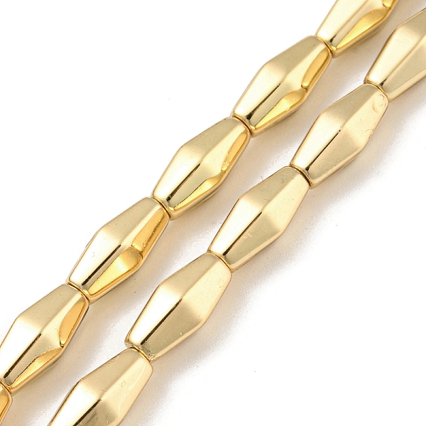 PandaHall Electroplated Synthetic Non-magnetic Hematite Beads Strands, Rhombus, Light Gold Plated, 12~12.3x5.2~5.8x5.2~5.8mm, Hole: 1.2mm...
PandaHall Electroplated Synthetic Non-magnetic Hematite Beads Strands, Rhombus, Light Gold Plated, 12~12.3x5.2~5.8x5.2~5.8mm, Hole: 1.2mm...