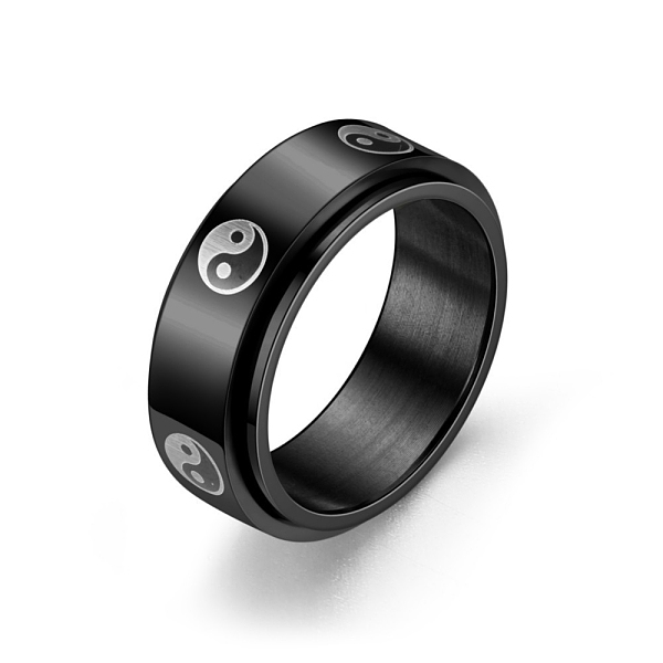 PandaHall Black Stainless Steel Rotating Finger Ring, Fidget Spinner Ring for Calming Worry Meditation, Yin-yang, US Size 9(18.9mm)...
PandaHall Black Stainless Steel Rotating Finger Ring, Fidget Spinner Ring for Calming Worry Meditation, Yin-yang, US Size 9(18.9mm)...