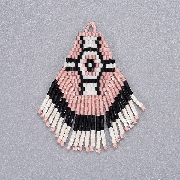 PandaHall Handmade Japanese Seed Beads Tassels Pendants, with Japan Import Thread, Loom Pattern, Rhombus, Misty Rose, 66~67x26x2mm, Hole...
PandaHall Handmade Japanese Seed Beads Tassels Pendants, with Japan Import Thread, Loom Pattern, Rhombus, Misty Rose, 66~67x26x2mm, Hole...