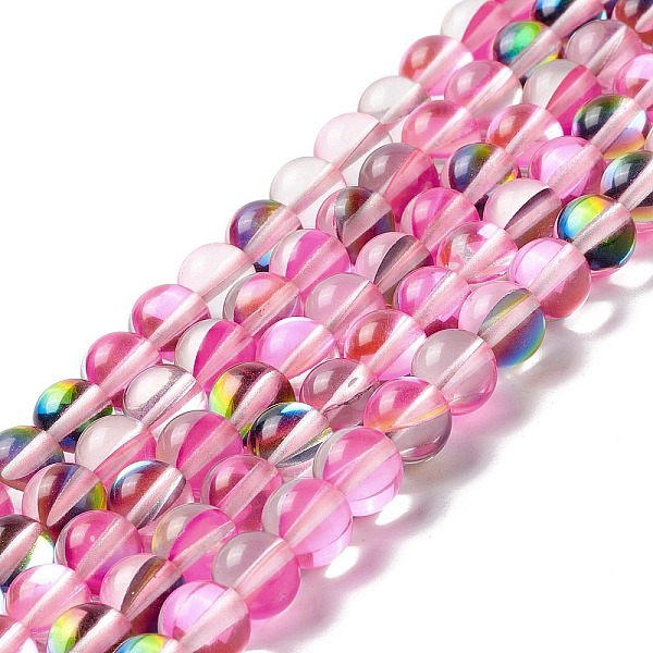 PandaHall Synthetic Moonstone Beads Strands, Round, Hot Pink, 8mm, Hole: 1mm, about 48pcs/strand, 14.57''~15.35''(37~39cm) Moonstone Round
PandaHall Synthetic Moonstone Beads Strands, Round, Hot Pink, 8mm, Hole: 1mm, about 48pcs/strand, 14.57''~15.35''(37~39cm) Moonstone Round