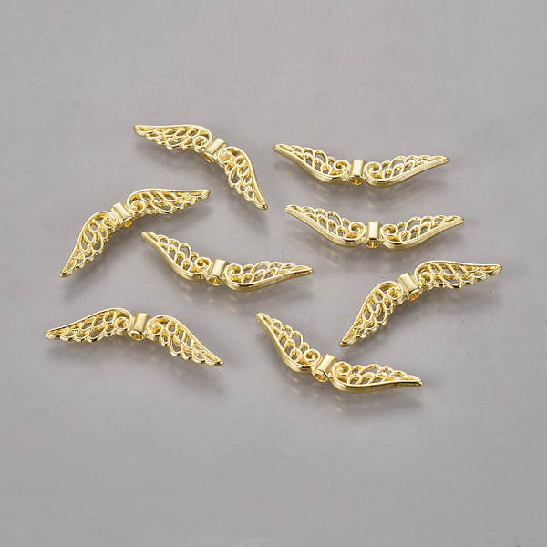 PandaHall Tibetan Style Alloy Beads, Wing, Golden, Lead Free & Cadmium Free, 7.5x30x3mm, Hole: 1mm Alloy Wing
PandaHall Tibetan Style Alloy Beads, Wing, Golden, Lead Free & Cadmium Free, 7.5x30x3mm, Hole: 1mm Alloy Wing