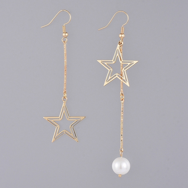PandaHall Glass Pearl Dangle Earrings, Asymmetrical Earrings, with Iron Bar Links, Brass Pendant and Earring Hooks, with Cardboard Packing...
PandaHall Glass Pearl Dangle Earrings, Asymmetrical Earrings, with Iron Bar Links, Brass Pendant and Earring Hooks, with Cardboard Packing...