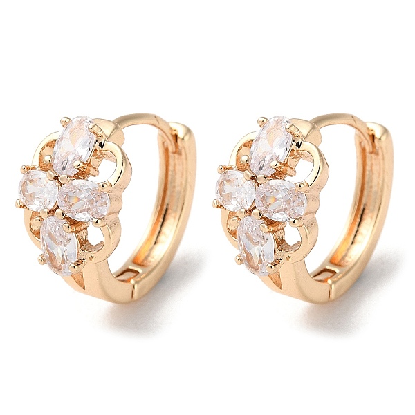 PandaHall Rack Plating Brass Micro Pave Cubic Zirconia Hoop Earrings, Flower, Light Gold, 15x8.5mm Cubic Zirconia Flower Clear
PandaHall Rack Plating Brass Micro Pave Cubic Zirconia Hoop Earrings, Flower, Light Gold, 15x8.5mm Cubic Zirconia Flower Clear