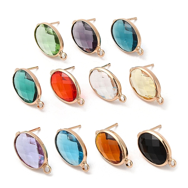 PandaHall Brass Stud Earring Findings, with Glass and 304 Stainless Steel Pins & Horizontal Loops, Light Glod, Oval, Mixed Color..., Multicolor
PandaHall Brass Stud Earring Findings, with Glass and 304 Stainless Steel Pins & Horizontal Loops, Light Glod, Oval, Mixed Color..., Multicolor