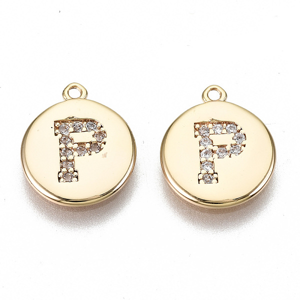 PandaHall Brass Micro Pave Clear Cubic Zirconia Charms, Nickel Free, Real 18K Gold Plated, Flat Round, Letter.P, 11.5x10x1mm, Hole: 0.9mm...
PandaHall Brass Micro Pave Clear Cubic Zirconia Charms, Nickel Free, Real 18K Gold Plated, Flat Round, Letter.P, 11.5x10x1mm, Hole: 0.9mm...