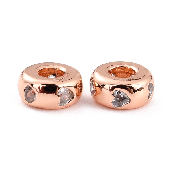 PandaHall Brass Micro Pave Clear Cubic Zirconia Beads, Long-Lasting Plated, Cadmium Free & Lead Free, Rondelle with Heart, Real Rose Gold...
PandaHall Brass Micro Pave Clear Cubic Zirconia Beads, Long-Lasting Plated, Cadmium Free & Lead Free, Rondelle with Heart, Real Rose Gold...