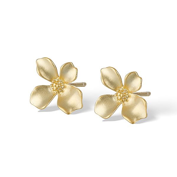 PandaHall Sterling Sliver Stud Earrings for Women, Flower, Golden, 12x10mm Sterling Silver Flower
PandaHall Sterling Sliver Stud Earrings for Women, Flower, Golden, 12x10mm Sterling Silver Flower
