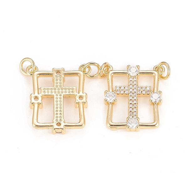 PandaHall Brass Micro Pave Clear Cubic Zirconia Pendants, with Jump Rings, Long-Lasting Plated, Rectangle with Cross, Real 18K Gold Plated...
PandaHall Brass Micro Pave Clear Cubic Zirconia Pendants, with Jump Rings, Long-Lasting Plated, Rectangle with Cross, Real 18K Gold Plated...