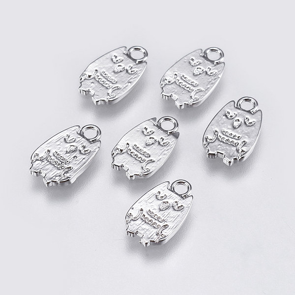 PandaHall Brass Charms, Owl, Real Platinum Plated, 11.5x7x1mm, Hole: 1.2mm Brass Owl
PandaHall Brass Charms, Owl, Real Platinum Plated, 11.5x7x1mm, Hole: 1.2mm Brass Owl
