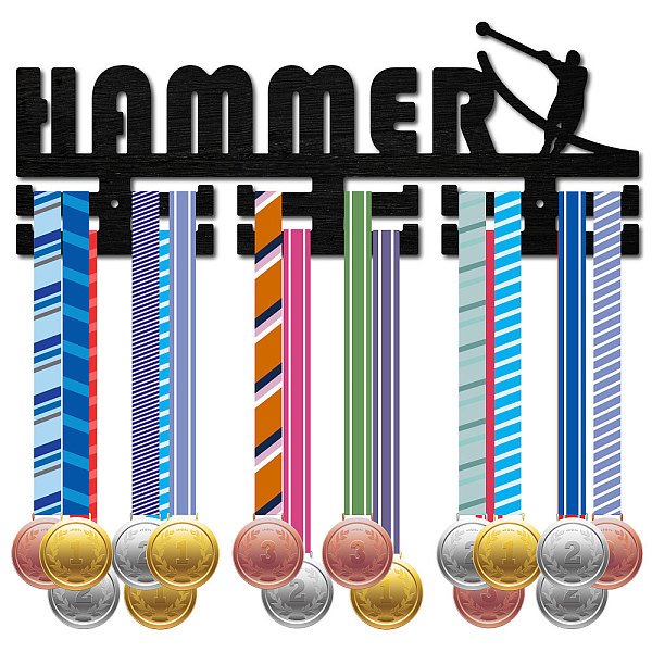 PandaHall Fashion Wood Medal Hanger Holder, 2 Line Display Wall Rack, with Screws & Anchor Plug, Word, 150x400x7mm, Hole: 5mm Wood Word..., Black
PandaHall Fashion Wood Medal Hanger Holder, 2 Line Display Wall Rack, with Screws & Anchor Plug, Word, 150x400x7mm, Hole: 5mm Wood Word..., Black