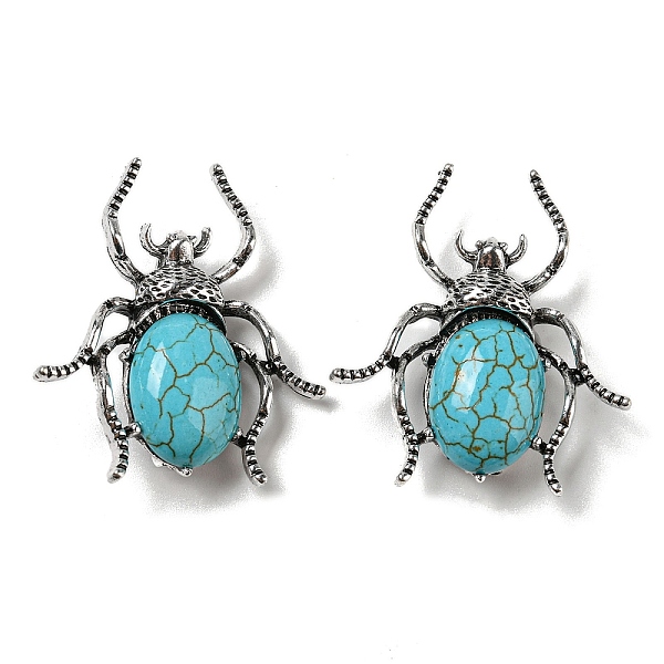 PandaHall Dual-use Items Alloy Spider Brooch, with Synthetic Turquoise, Antique Silver, 42x38x12~13mm, Hole: 4.5x4mm Synthetic Turquoise...
PandaHall Dual-use Items Alloy Spider Brooch, with Synthetic Turquoise, Antique Silver, 42x38x12~13mm, Hole: 4.5x4mm Synthetic Turquoise...