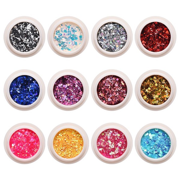 PandaHall Shiny Nail Art Glitter Flakes, Hexagon Chunky Sequins, DIY Sparkly Paillette Tips Nail, Mixed Color, 0.1~3x0.1~3mm, about 1g/box..., Multicolor
PandaHall Shiny Nail Art Glitter Flakes, Hexagon Chunky Sequins, DIY Sparkly Paillette Tips Nail, Mixed Color, 0.1~3x0.1~3mm, about 1g/box..., Multicolor