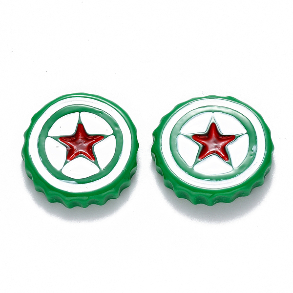 PandaHall Resin Cabochons, Bottle Caps with Star, Medium Sea Green, 24x5mm Resin Flat Round Green
PandaHall Resin Cabochons, Bottle Caps with Star, Medium Sea Green, 24x5mm Resin Flat Round Green