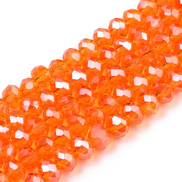 PandaHall Electroplate Glass Beads Strands, Pearl Luster Plated, Faceted, Rondelle, Dark Orange, 2.5x2mm, Hole: 0.4mm, about...
PandaHall Electroplate Glass Beads Strands, Pearl Luster Plated, Faceted, Rondelle, Dark Orange, 2.5x2mm, Hole: 0.4mm, about...