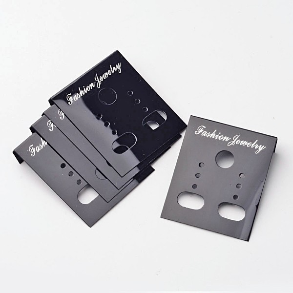 PandaHall Plastic Earring Display Card, Black, about 38mm long, 30mm wide Plastic Rectangle Black
PandaHall Plastic Earring Display Card, Black, about 38mm long, 30mm wide Plastic Rectangle Black