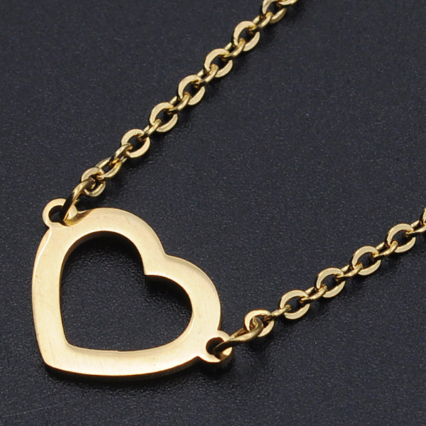 PandaHall 201 Stainless Steel Pendants Necklaces, with Cable Chains and Lobster Claw Clasps, Heart, Golden, 16.92 inch(43cm), 2mm 201...
PandaHall 201 Stainless Steel Pendants Necklaces, with Cable Chains and Lobster Claw Clasps, Heart, Golden, 16.92 inch(43cm), 2mm 201...