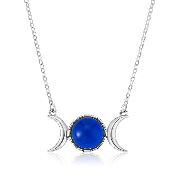PandaHall Triple Moon Goddess Cubic Zirconia Pendant Necklace, Sterling Silver Jewelry for Women, Blue, 15.75 inch(40cm) Cubic Zirconia Blue
PandaHall Triple Moon Goddess Cubic Zirconia Pendant Necklace, Sterling Silver Jewelry for Women, Blue, 15.75 inch(40cm) Cubic Zirconia Blue