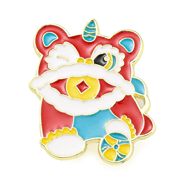 PandaHall Chinese Style Dancing Lion Enamel Pins, Golden Tone Alloy Brooches for Women, Colorful, 29x25x1.5mm Alloy+Enamel Lion
PandaHall Chinese Style Dancing Lion Enamel Pins, Golden Tone Alloy Brooches for Women, Colorful, 29x25x1.5mm Alloy+Enamel Lion