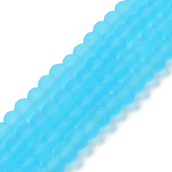 PandaHall Transparent Glass Beads Strands, Faceted, Frosted, Rondelle, Sky Blue, 3.5mm, Hole: 1mm, about 113~115pcs/strand, 32~33cm Glass...
PandaHall Transparent Glass Beads Strands, Faceted, Frosted, Rondelle, Sky Blue, 3.5mm, Hole: 1mm, about 113~115pcs/strand, 32~33cm Glass...