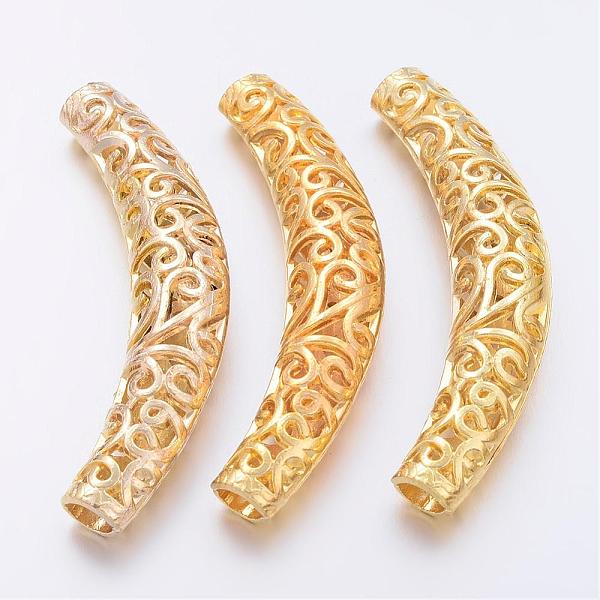 PandaHall Tibetan Style Alloy Hollow Beads, Curved Tube Noodle Beads, Curved Tube, Cadmium Free & Nickel Free & Lead Free, Golden...
PandaHall Tibetan Style Alloy Hollow Beads, Curved Tube Noodle Beads, Curved Tube, Cadmium Free & Nickel Free & Lead Free, Golden...