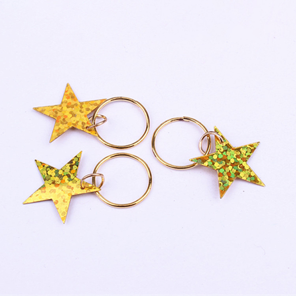 PandaHall Paillette/Sequin Hair Braid Rings Pendants, Hair Clip Headband Accessories, Star, Golden, Light Khaki, 34mm Plastic Star
PandaHall Paillette/Sequin Hair Braid Rings Pendants, Hair Clip Headband Accessories, Star, Golden, Light Khaki, 34mm Plastic Star