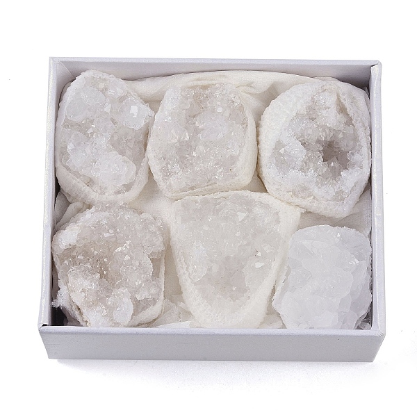 PandaHall Natural Agate Geode Cornucopia Mineral Specimen, Raw Crystal Cluster, Healing Crystal Home Decor Gift, with Paper Box...
PandaHall Natural Agate Geode Cornucopia Mineral Specimen, Raw Crystal Cluster, Healing Crystal Home Decor Gift, with Paper Box...