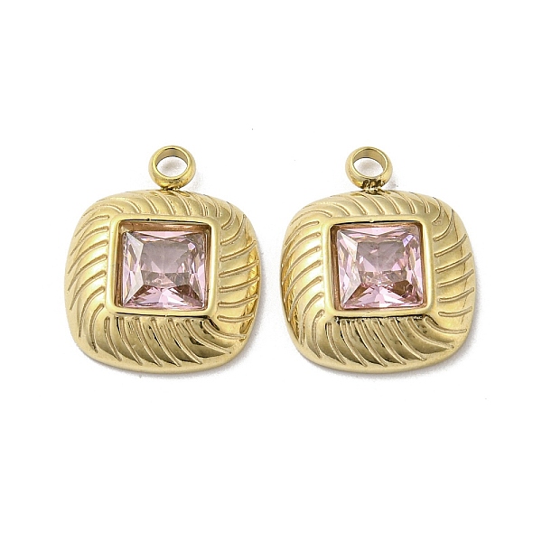 PandaHall 304 Stainless Steel Charms, with Pink Glass, Square, Real 14K Gold Plated, 14.5x12x3mm, Hole: 1.2mm Stainless Steel+Glass Square...
PandaHall 304 Stainless Steel Charms, with Pink Glass, Square, Real 14K Gold Plated, 14.5x12x3mm, Hole: 1.2mm Stainless Steel+Glass Square...