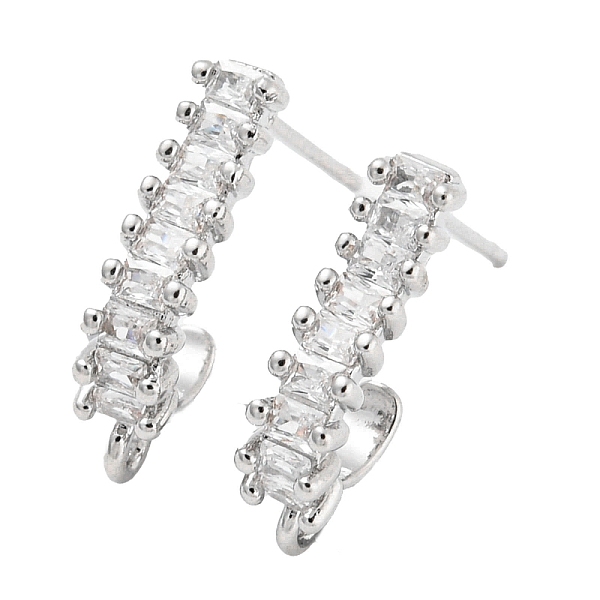 PandaHall Brass Stud Earring Finding, with Clear Rhinestone & Horizontal Loops, Real Platinum Plated, 14x3.5mm, Hole: 1mm, Pin: 0.7mm...
PandaHall Brass Stud Earring Finding, with Clear Rhinestone & Horizontal Loops, Real Platinum Plated, 14x3.5mm, Hole: 1mm, Pin: 0.7mm...