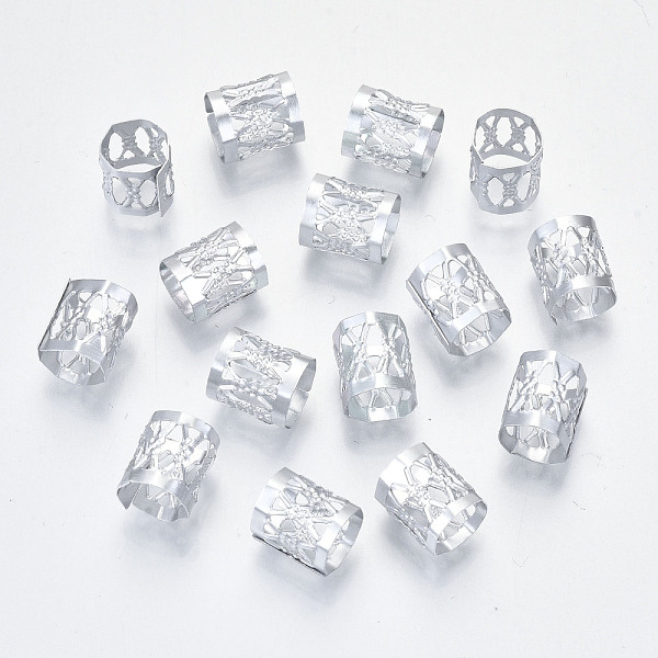 PandaHall Aluminum Dreadlocks Beads Hair Decoration, Hair Coil Cuffs, Silver, 9x8mm, Hole: 7mm Aluminum Silver
PandaHall Aluminum Dreadlocks Beads Hair Decoration, Hair Coil Cuffs, Silver, 9x8mm, Hole: 7mm Aluminum Silver