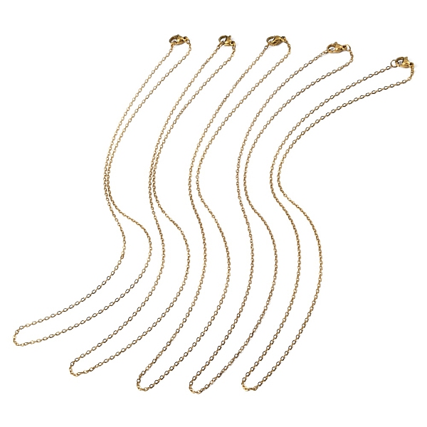 PandaHall 5Pcs 304 Stainless Steel Cable Chain Necklaces Set for Men Women, Golden, 17.72 inch(450mm) 304 Stainless Steel
PandaHall 5Pcs 304 Stainless Steel Cable Chain Necklaces Set for Men Women, Golden, 17.72 inch(450mm) 304 Stainless Steel