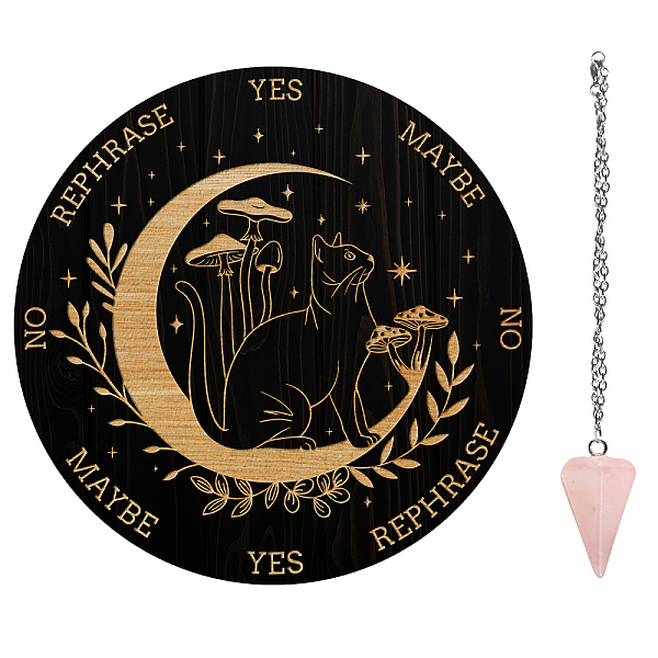 PandaHall AHADEMAKER Divination Sets, including 1Pc PVC Plastic Pendulum Board, 1Pc 304 Stainless Steel Cable Chain Necklaces, 1Pc Natural...
PandaHall AHADEMAKER Divination Sets, including 1Pc PVC Plastic Pendulum Board, 1Pc 304 Stainless Steel Cable Chain Necklaces, 1Pc Natural...