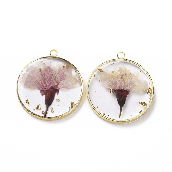 PandaHall Transparent Clear Epoxy Resin Pendants, with Edge Golden Plated Brass Loops and Gold Foil, Flat Round Charms with Inner Flower...
PandaHall Transparent Clear Epoxy Resin Pendants, with Edge Golden Plated Brass Loops and Gold Foil, Flat Round Charms with Inner Flower...