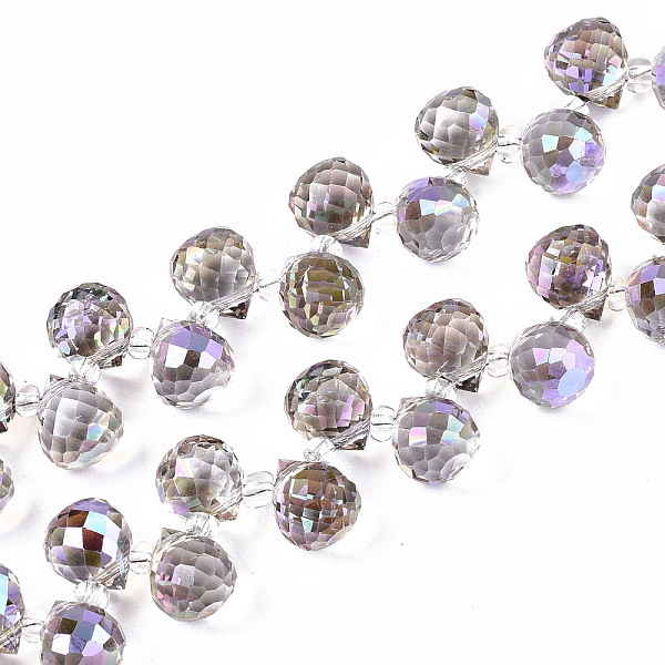 PandaHall Transparent Glass Beads Strands, Top Drilled Beads, AB Color Plated, Faceted Teardrop, Violet, Teardrop: 9.5x8mm, Hole: 0.8mm..., Purple
PandaHall Transparent Glass Beads Strands, Top Drilled Beads, AB Color Plated, Faceted Teardrop, Violet, Teardrop: 9.5x8mm, Hole: 0.8mm..., Purple